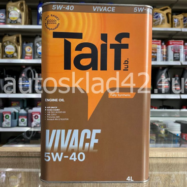 Масло моторное TAIF VIVACE 5W-40 SN/CF/A3/B4 4л