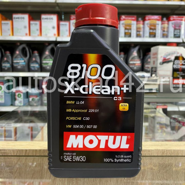 Масло моторное MOTUL 8100 X-clean+ C3 504.00/507.00 5W-30 1л