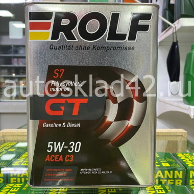 Масло моторное ROLF GT SN/CF C3 5W-30 4л