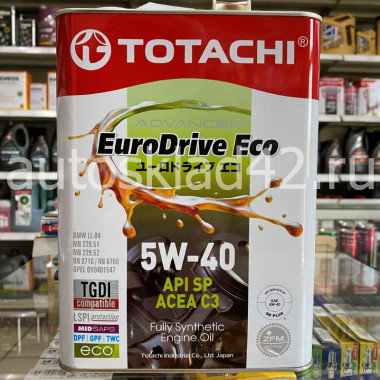 Масло моторное TOTACHI EuroDrive Eco SP/C3 5W-40 4л