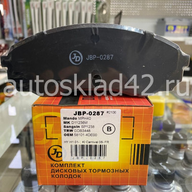 Тормозные колодки передние JUST DRIVE JBP-0287