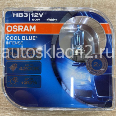 Автолампа OSRAM HB3(9005) 12V 60W P20D COOL BLUE INTENSE (2шт.)