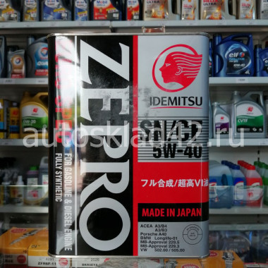 Масло моторное IDEMITSU Zepro Euro Spec 5W-40 SN/CF 4л