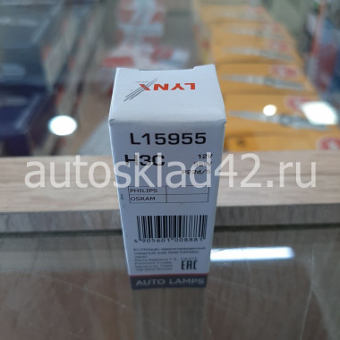 Автолампа LYNXauto H3C 12V 55W P22D/5