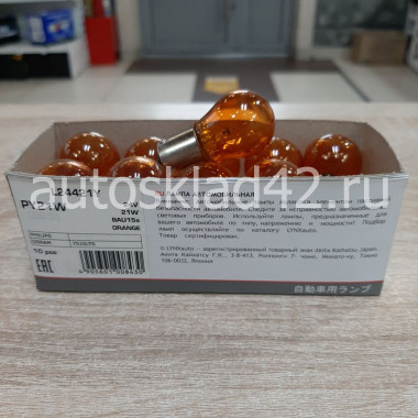 Автолампа LYNXauto PY21W 24V BAU15S