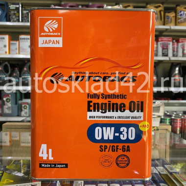 Масло моторное AUTOBACS Engine Oil 0W-30 SP/GF-6A 4л