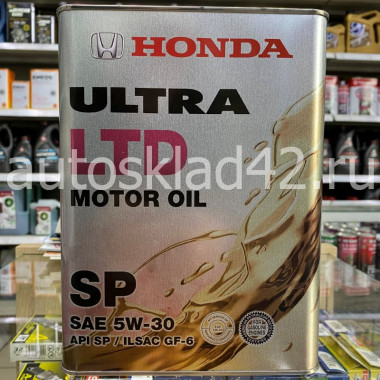 Масло моторное HONDA ULTRA LTD 5W-30 SP/GF-6 4л