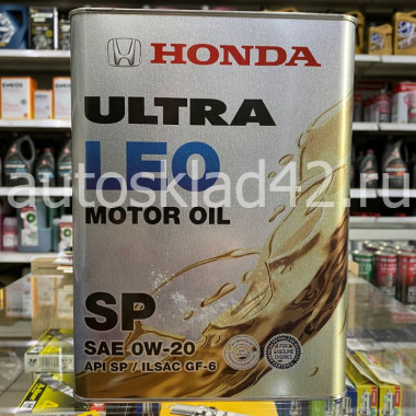 Масло моторное HONDA ULTRA LEO 0W-20 SP/GF-6 4л