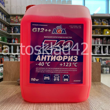 Антифриз AGAZ40 G12++ (красный) 10кг