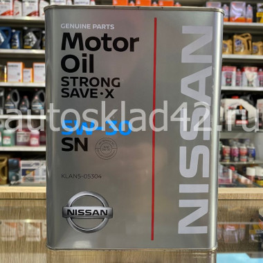 Масло моторное NISSAN Strong Save-X 5W-30 SN 4л
