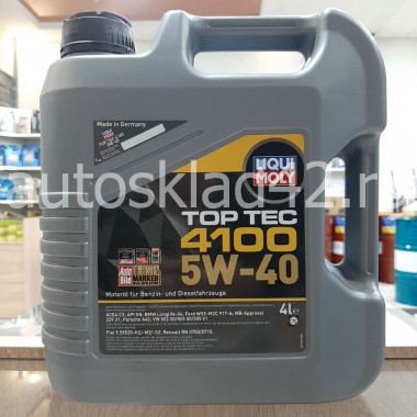 Масло моторное LIQUI MOLY Top Tec 4100 SN/C2 5W-40 4л