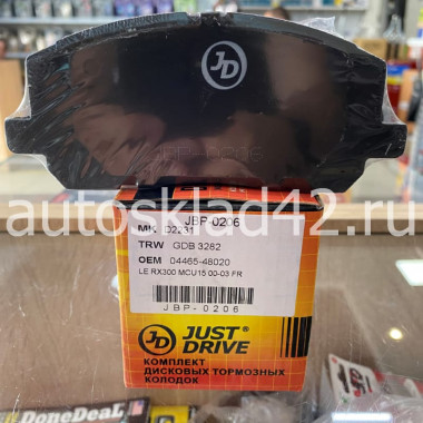 Тормозные колодки передние JUST DRIVE JBP-0206